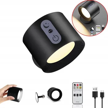 Nástěnné svítidlo BEZPRZEWODOWA MAGNETYCZNA LAMPA Nástěnné LED svítidlo s dálkovým ovládáním a 3 USB porty