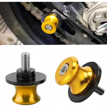 Rolny Na Kyvku Zlaté M6 x 1.00 Slidery pro motocykly k zvedání