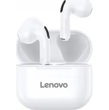 Sluchátka Bezdrátová sluchátka do uší bluetooth voděodolná bílá Lenovo LP 40