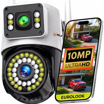 IP kamera EXTERNÍ WIFI KAMERA DVOJITÁ OTOČNÁ 10 MPX SMART AI ULTRA HD MIKROFON