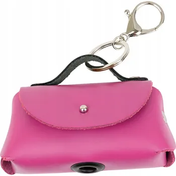 sáček na exkrement Kožená taška na sáčky na psí exkrementy, růžová