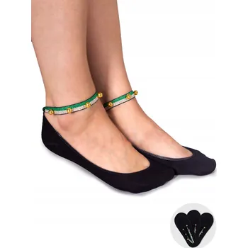 Dámské ponožky Dámské kotníkové ponožky Ponožky s ozdobným proužkem, černé, 3 kusy, 36-41 YOCLUB