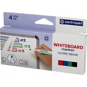 Popisovač na bílou tabuli vícebarevný Centropen 4 ks