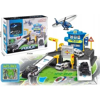 ostatní stavebnice Policejní parkoviště 24 dílů s podložkou