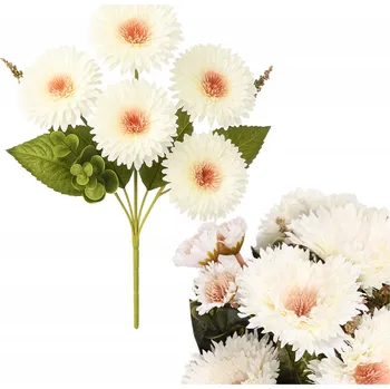 umělá květina UMĚLÁ KYTICE CHRYSANTÉM BÍLÉ 34cm KVĚTINY OZDOBA DEKORACE VÁZA DEKORACE