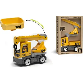 Figurka ECO MultiGO Build 2+1 - Igráček stavbař, auto, jeřáb, valník
