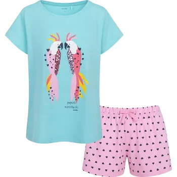 Dámské pyžamo Dámské pyžamo modro-růžové S PAPOUŠCI Endo