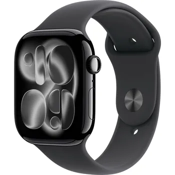 Chytré hodinky Apple Watch Series 11 GPS plus Cellular 46 mm hliníkový plášť sportovní náramek černá S/M