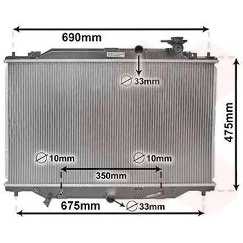 Chladič motoru Chladič, chlazení motoru VAN WEZEL 27002274