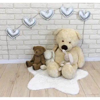 mantinel do postýlky Ozdobná girlanda z eko kůže Baby Nellys Srdíčka - stříbrné