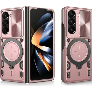 Pouzdro na mobilní telefon Kryt Samsung Galaxy Z Fold 6 Techsuit CamGuard Pro - rose gold