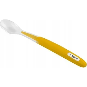 dětská jídelní sada Silikonová lžička měkká BabyOno - žlutá