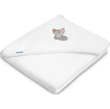 Sensillo Dětská froté osuška s kapucí 100x100 cm - Vlk bílý