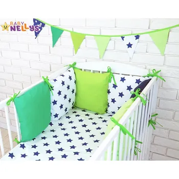 Příslušenství pro dětskou postel a kolébku Polštářkový mantinel s povlečením Baby Nellys - č. Blo1 Velikost povlečení: 120x90