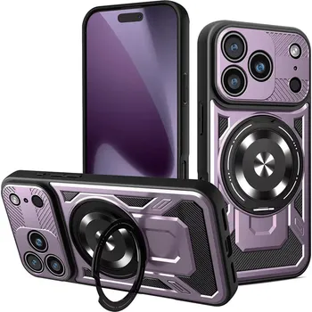 Pouzdro na mobilní telefon Kryt iPhone 17 Pro, RuggedCam, fialový