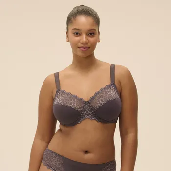 Podprsenka Simone Pérèle podprsenka trojstřih nevyztužená CARESSE graphite grey 80D