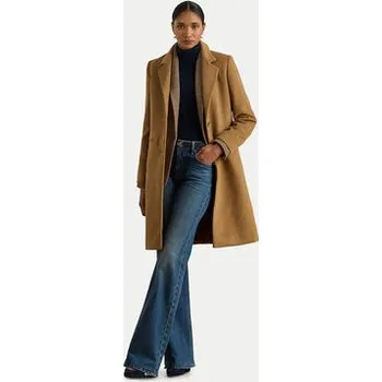 Dámský kabát LAUREN RALPH LAUREN Vlněný kabát 297P04141002 Hnědá Regular Fit 12