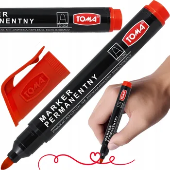 Permanentní popisovač Toma červený 1 ks