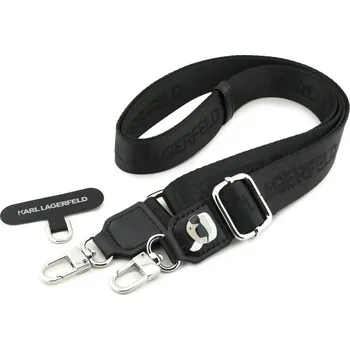 Pouzdro na mobilní telefon Karl Lagerfeld Universal Crossbody Popruh Karl Patch Black