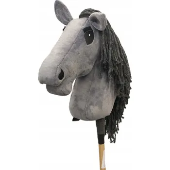 Hobby horsing Hobby Horse stříbrný kůň, ocelová hříva, černé ohlávka, A3 – BALLADA