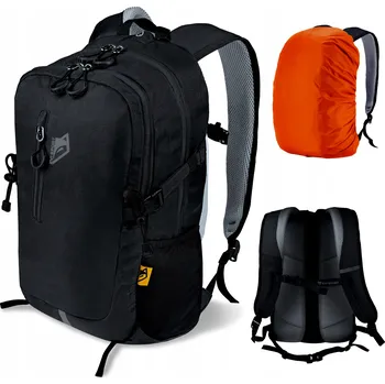 Městský batoh TREKINGOVÝ BATOH 25L PÁNSKÝ DÁMSKÝ STRONG DO HORY ČERNÝ