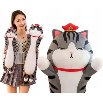 plyšák Plyšová Kočka Plyšák, Plyšák, Plyšový Mazlíček Přítulníček, Polštář, Hračka - Plyšová kočka, délka 70 cm