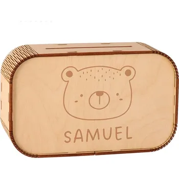 Pokladnička Dřevěná pokladnička s vlastním textem - velká