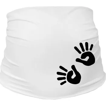 Těhotenská móda Těhotenský pás s ručičkami, vel. S/M - bílá, Be MaaMaa Velikost oblečení: L/XL