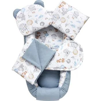 Hnízdečko pro miminko Modrý set na spaní do postýlky