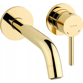 Vodovodní baterie Umyvadlová baterie nástěnná Oltens Molle zlatá