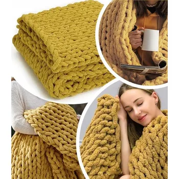 Prostěradlo Deka Gordon polyester 80 cm x 100 cm žlutá