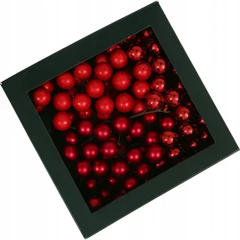 Vánoční dekorace Vánoční Baňky 2 cm 144 ks Červené na drátku - 3 Vánoční