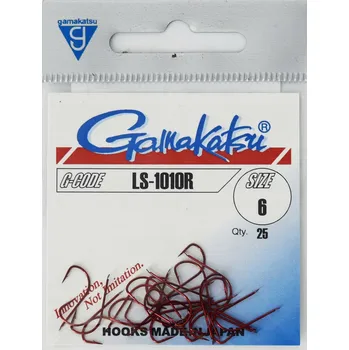Rybářský háček Háček Gamakatsu 1010R s otřepem, velikost 6 25 ks