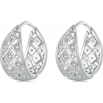 Náušnice Krajkové Náušnice Stříbro 925, bílé zlato