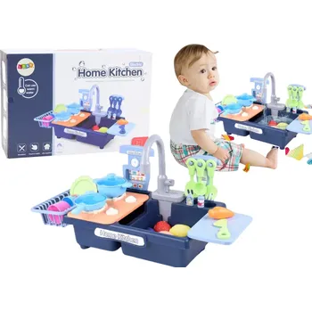 Elektronický dětský dřez s cirkulací vody a sušákem na nádobí