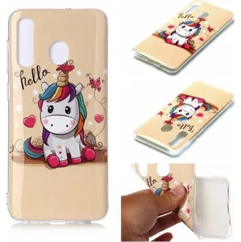 Pouzdro na mobilní telefon Patty gelové pouzdro na mobil Samsung Galaxy A20 / A30 - jednorožec