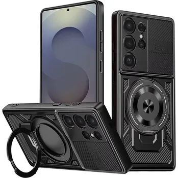 Pouzdro na mobilní telefon Kryt Samsung Galaxy S25 Ultra, RuggedCam, černý