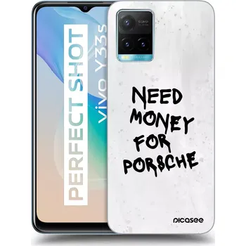 Pouzdro na mobilní telefon Picasee silikonový průhledný obal pro Vivo Y33s - White Dollar