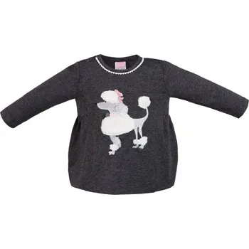 Kojenecký body Tunika/halenka dlouhý rukáv Betti, Minetti, grafitová Velikost: 80 (9-12m)