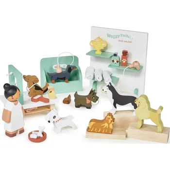 Hra na obchod Tender Leaf Dřevěný salon pro psy Waggy Tails Dog Salon