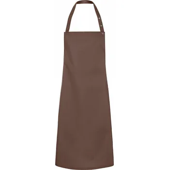Kuchyňská zástěra Karlowsky Číšnická zástěra Bib Press Stud Barva: hnědá světlá