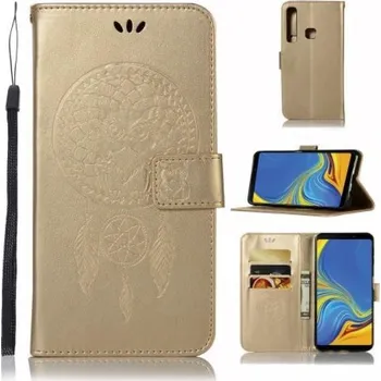 Pouzdro na mobilní telefon Dream PU kožené peněženkové pouzdro na Samsung Galaxy A9 - zlaté