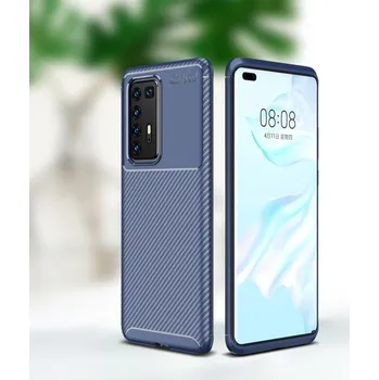 Pouzdro na mobilní telefon Fiber odolný gelový obal na mobil Huawei P40 Pro - modrý