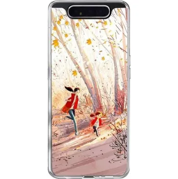 Pouzdro na mobilní telefon Pattern gelový obal na mobil Samsung Galaxy A80 - šťastný běh