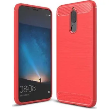 Pouzdro na mobilní telefon Carbo odolný gelový obal s broušením na Huawei Mate 10 Lite - červená