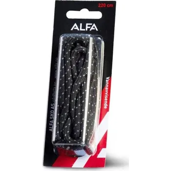 Tkaničky do bot Tkaničky do ourdoorové obuvi ALFA LACES 140 Černá, Bílá