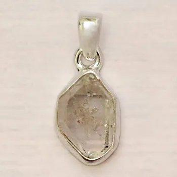 Přívěsek Herkimer diamant přívěsek stříbro Ag 925 LOT192 1,3 cm, 1,7 g