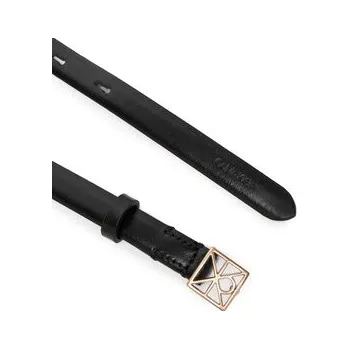 Opasek Dámský pásek Calvin Klein Emblem Buckle 15Mm Fixed Smooth LV04F7061G Černá 65