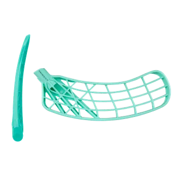 Florbalová čepel SALMING Trident Blade Touch X Mint R - Pravá ruka dole/Světle zelená/tvrdá - Touch X (PP-H)