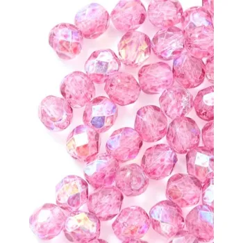 Korálek CZ Korálky broušené 6mm fuchsia AB 85501/28701 (40ks)